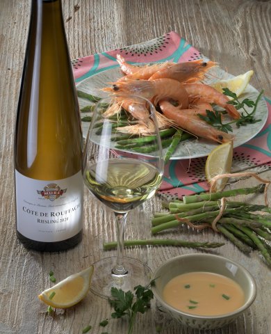 CdR Riesling_crevettes_Img54988
						  